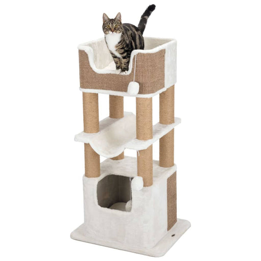 TRIXIE Cat Scratching Post Lucano XXL White and Taupe - Cat Furniture