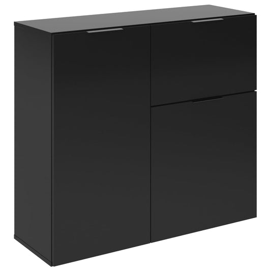 FMD Dresser with Drawer and Doors 89.1x31.7x81.3 cm Black - Chest of drawers