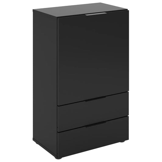 FMD Dresser with Drawer and Doors 49.7x31.7x81.3 cm Black - Chest of drawers
