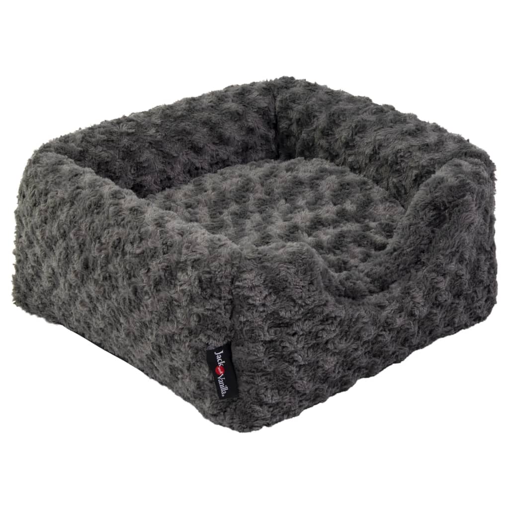 Jack and Vanilla Pet Cave Softy S 40x40x39 cm Rosette Grey - Cat Beds