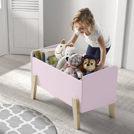 Vipack Kids Toy Box Kiddy Wood Old Pink - Toy Chests