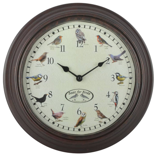Esschert Design Clock with Birdsounds - Wall Clocks