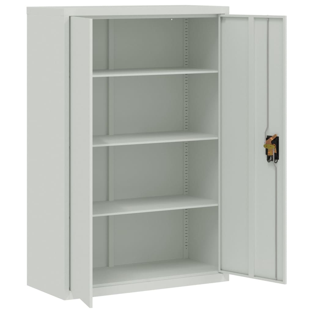 Office Cabinet 90x40x140cm Steel Grey - Filing Cabinets