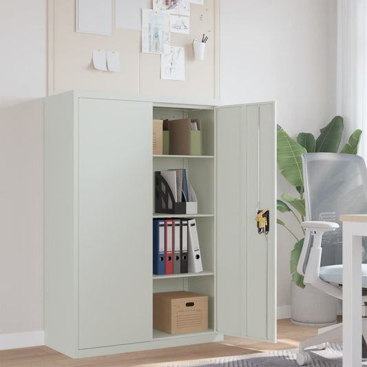 Office Cabinet 90x40x140cm Steel Grey - Filing Cabinets