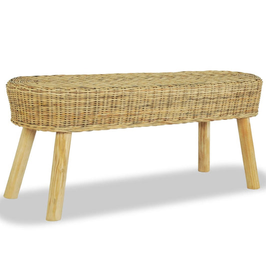 Hall Bench 110x35x45 cm Natural Rattan - Storage & Entryway Benches