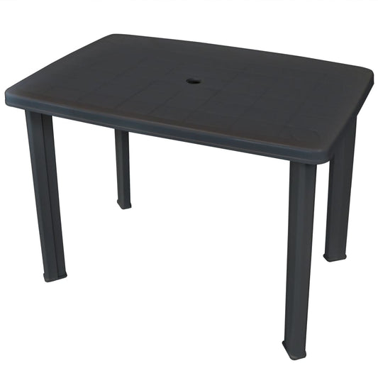 Garden Table Anthracite 101x68x72 cm Plastic - Outdoor Tables