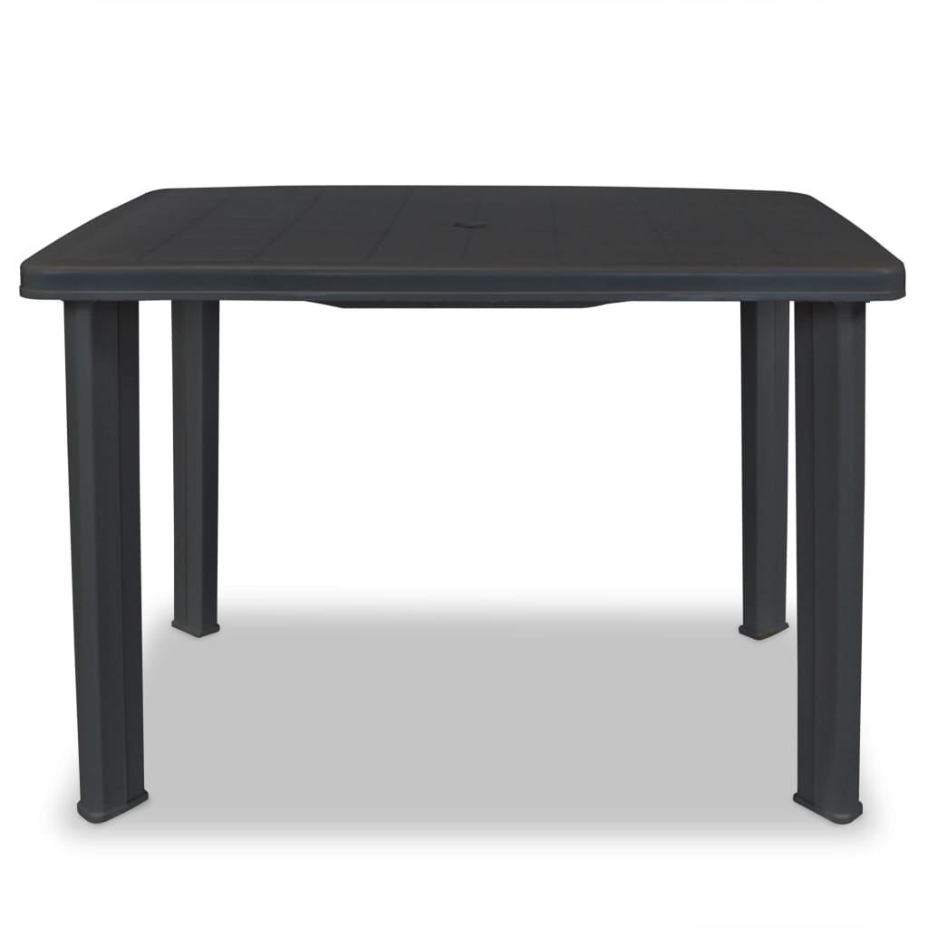 Garden Table Anthracite 101x68x72 cm Plastic - Outdoor Tables