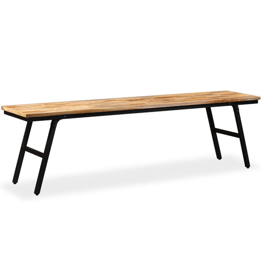Bench Reclaimed Teak and Steel 160x35x45 cm - Storage & Entryway Benches