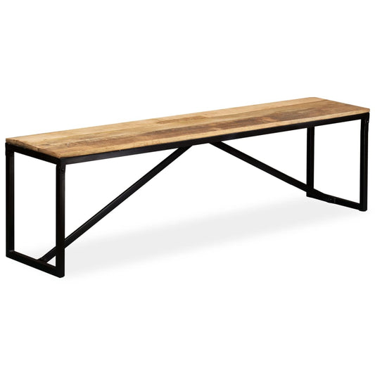 Bench Solid Mango Wood 160x35x45 cm - Storage & Entryway Benches