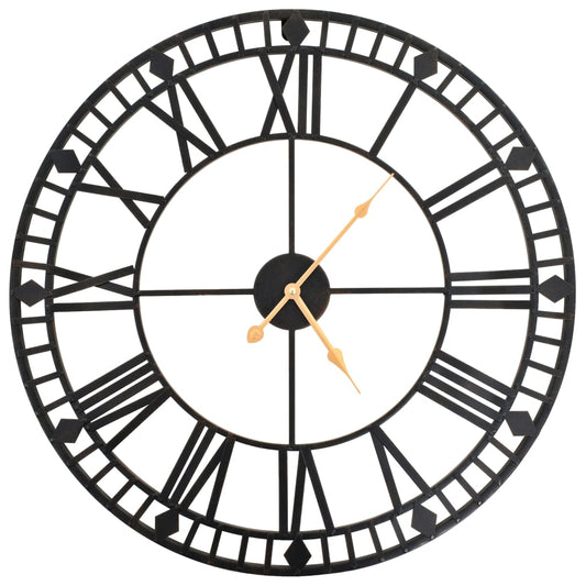 Vintage Wall Clock with Quartz Movement Metal 60 cm XXL - Wall Clocks