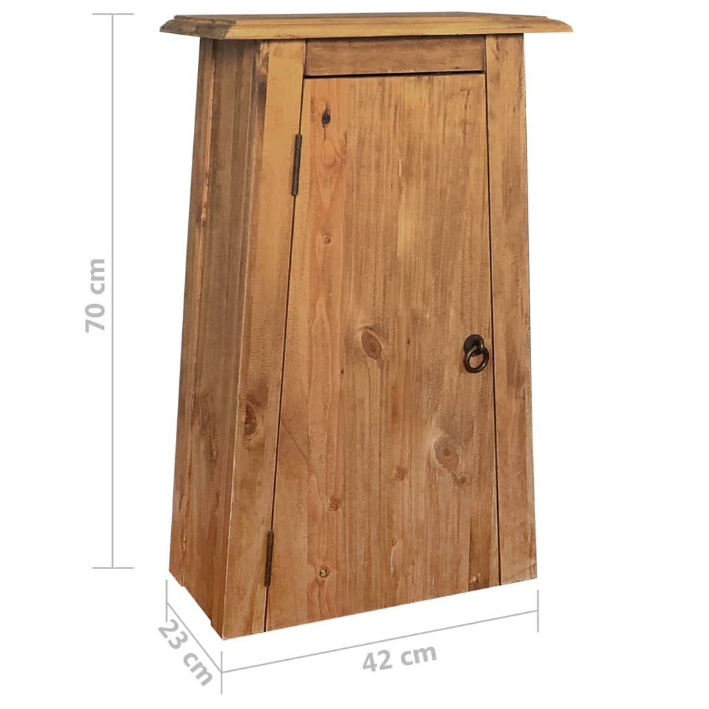 Bathroom Wall Cabinet Solid Pinewood 42x23x70 cm - Bathroom Furniture Sets