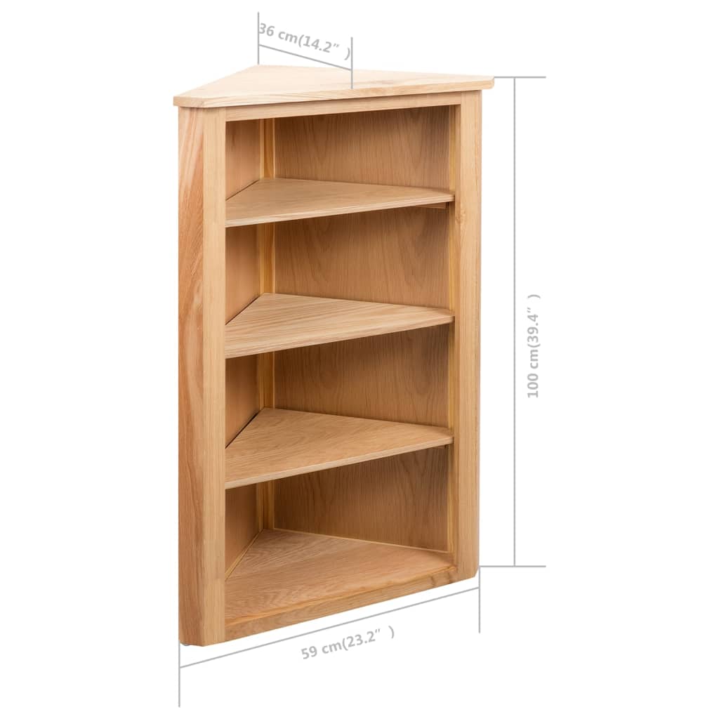 Corner Shelf 59x36x100 cm Solid Oak Wood - Buffets & Sideboards