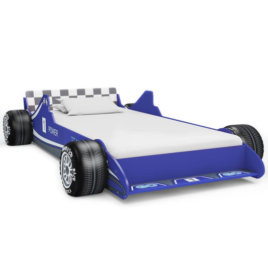 Children's Race Car Bed 90x200 cm Blue - Cots & Toddler Beds
