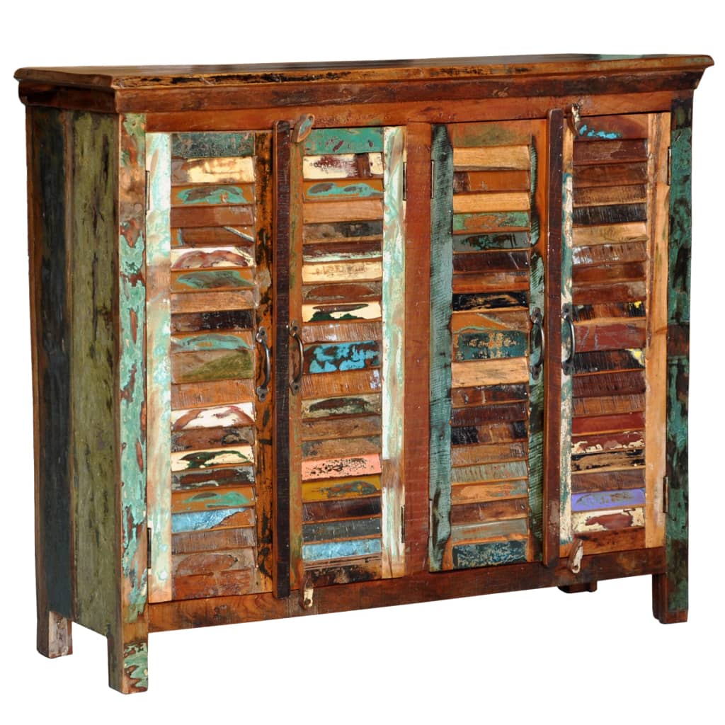 Reclaimed Cupboard Solid Wood with 4 Doors - Chest of drawers