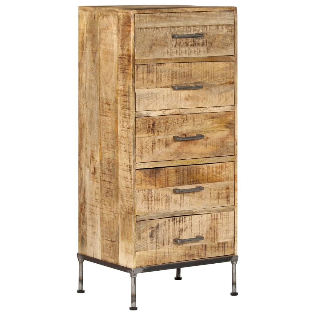 Chest of Drawers 45x35x106 cm Solid Mango Wood - Buffets & Sideboards