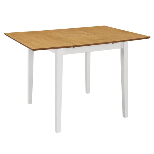 Extendable Dining Table White (80-120)x80x74 cm MDF - Kitchen & Dining Room Tables