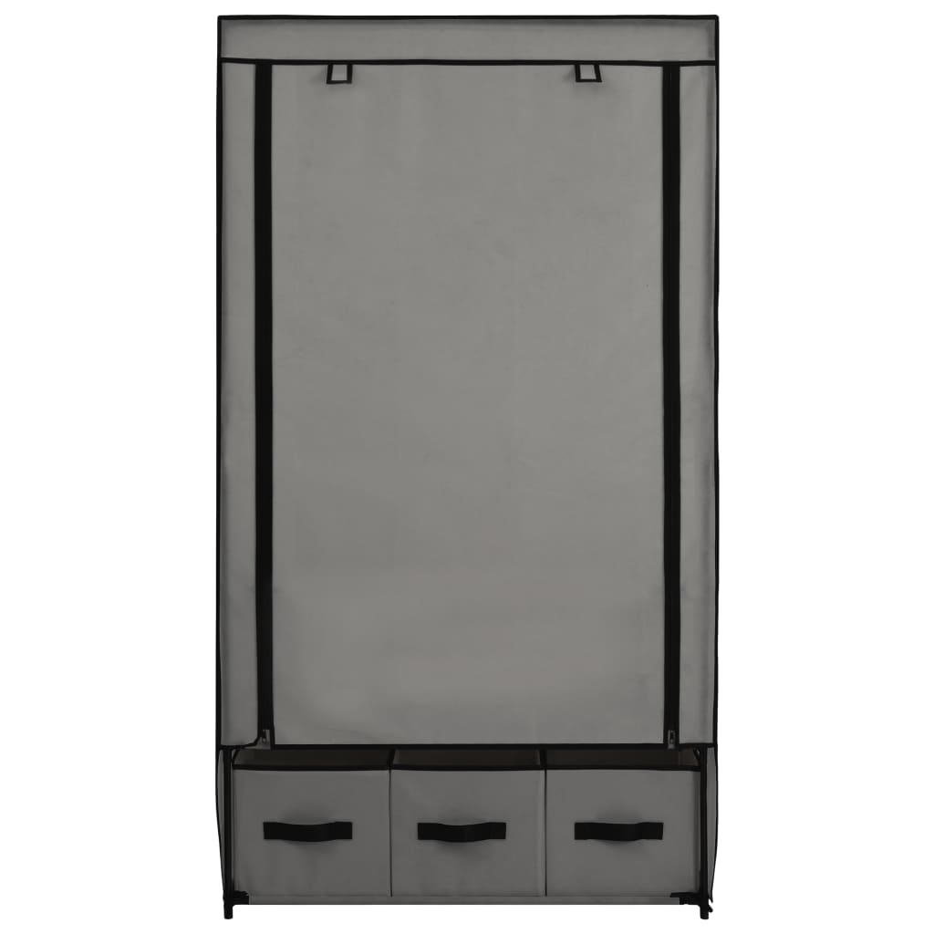 Wardrobe Grey 87x49x159 cm Fabric - Cupboards & Wardrobes