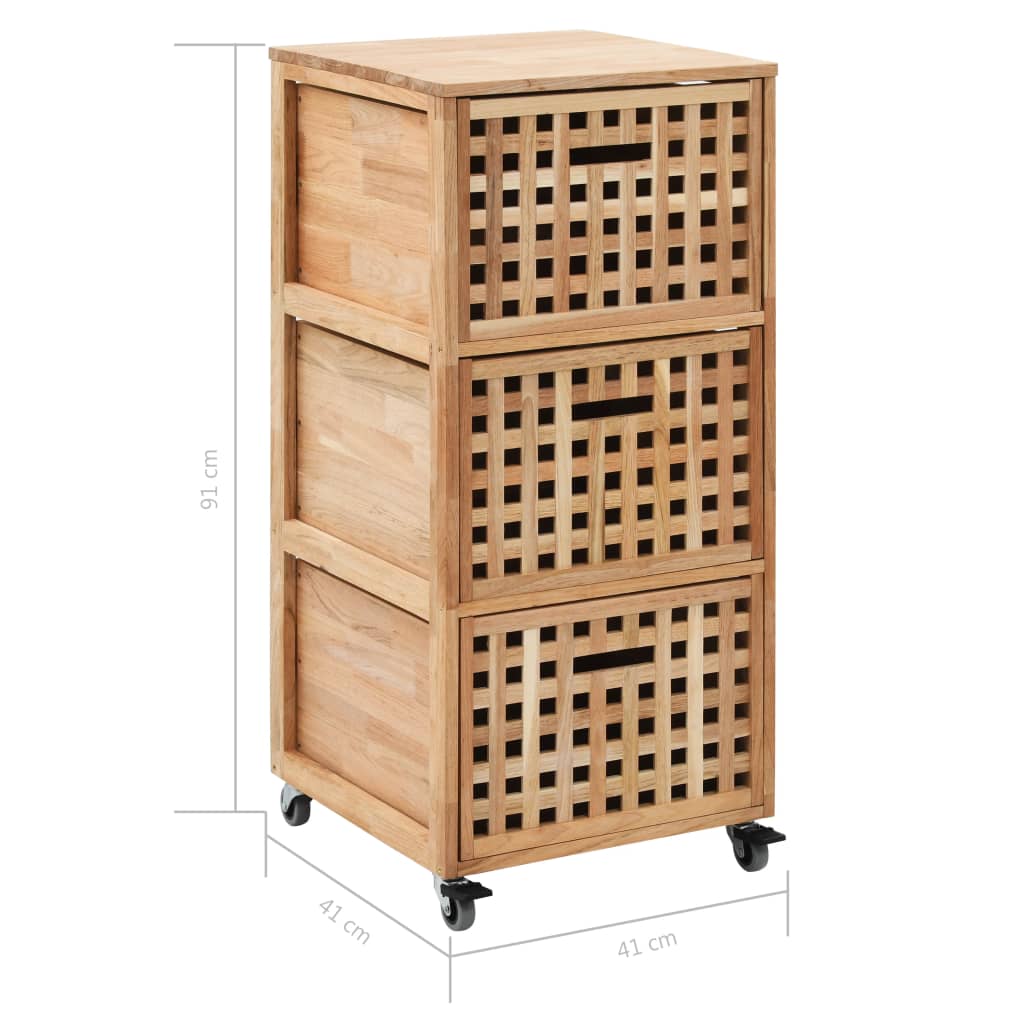 Bathroom Cabinet 41x41x91 cm Solid Walnut Wood - Storage Cabinets & Lockers