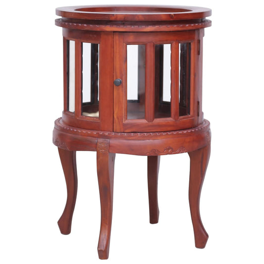 Vitrine Cabinet Brown 50x50x76 cm Solid Mahogany Wood - End Tables