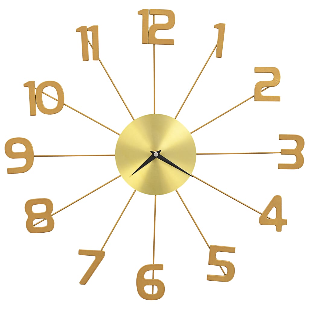 Wall Clock Metal 50 cm Golden - Wall Clocks