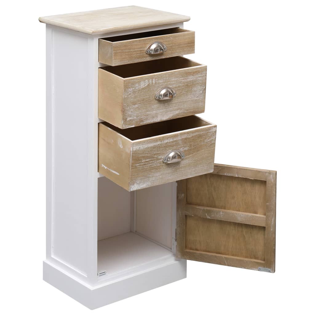 Side Cabinet 38x28x86 cm Paulownia Wood - Chest of drawers