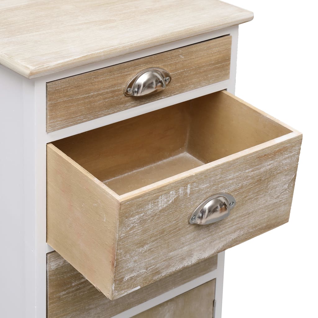 Side Cabinet 38x28x86 cm Paulownia Wood - Chest of drawers