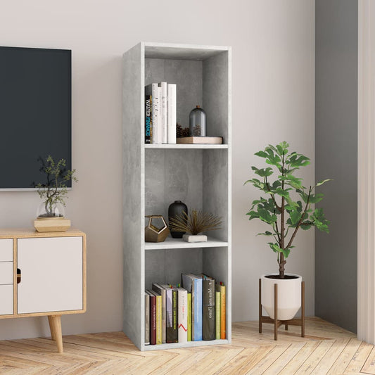 Book Cabinet/TV Cabinet Concrete Grey 36x30x114 cm Engineered Wood - Bookcases & Standing Shelves
