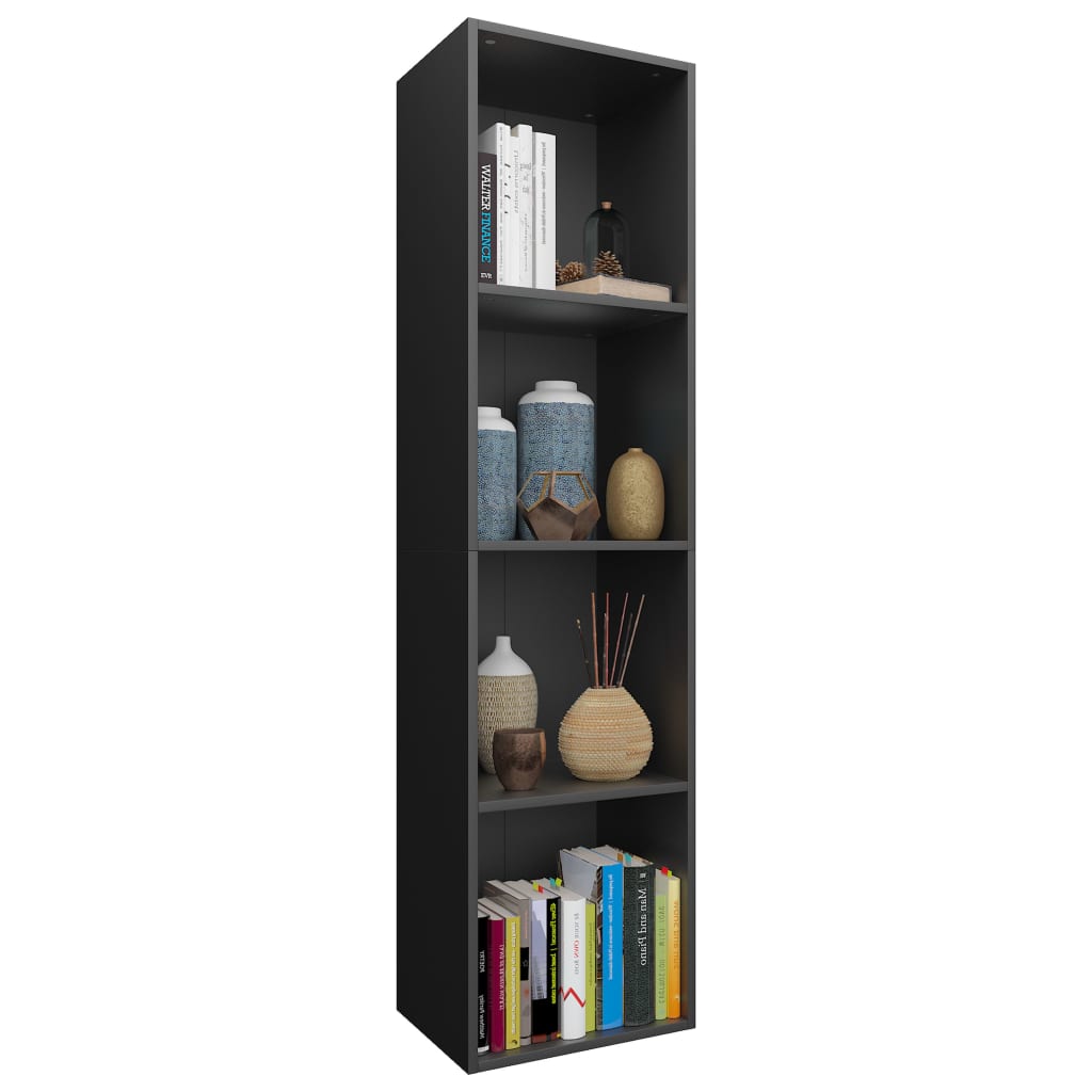 Book Cabinet/TV Cabinet Black 36x30x143 cm Engineered Wood - Bookcases & Standing Shelves