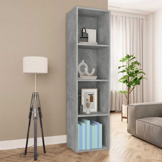 Book Cabinet/TV Cabinet Concrete Grey 36x30x143 cm Engineered Wood - Bookcases & Standing Shelves