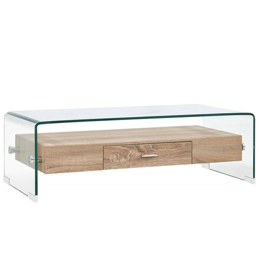 Coffee Table Clear 98x45x31 cm Tempered Glass - Coffee Tables