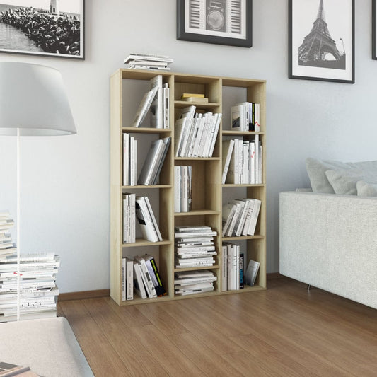 Room Divider/Book Cabinet Sonoma Oak 100x24x140 cm Engineered Wood - Room Dividers
