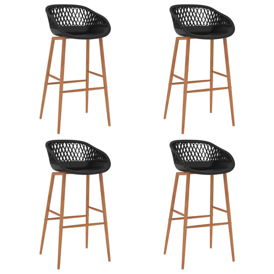Bar Chairs 4 pcs Black - Table & Bar Stools