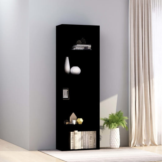 5-Tier Book Cabinet Black 60x30x189 cm Engineered Wood - Bookcases & Standing Shelves