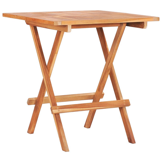 Folding Bistro Table 60x60x65 cm Solid Teak Wood - Outdoor Tables