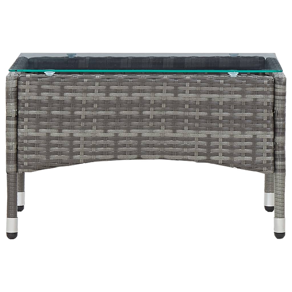 Coffee Table Grey 60x40x36 cm Poly Rattan - Outdoor Tables