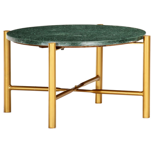 Coffee Table Green 60x60x35 cm Real Stone with Marble Texture - Coffee Tables