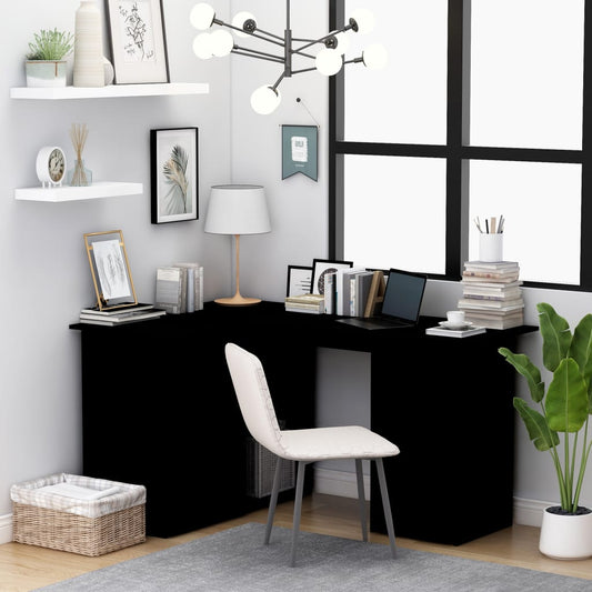 Corner Desk Black 145x100x76 cm Engineered Wood - Desks