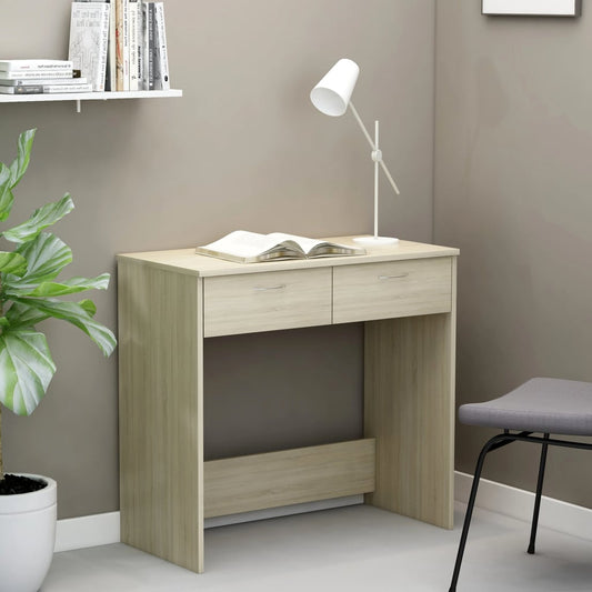 Desk Sonoma Oak 80x40x75 cm Engineered Wood - Desks