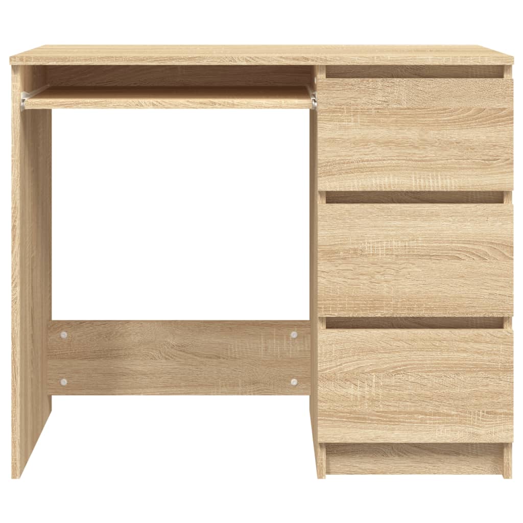 Desk Sonoma Oak 90x45x76 cm Engineered Wood - Desks