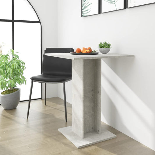 Bistro Table Concrete Grey 60x60x75 cm Engineered Wood - Kitchen & Dining Room Tables