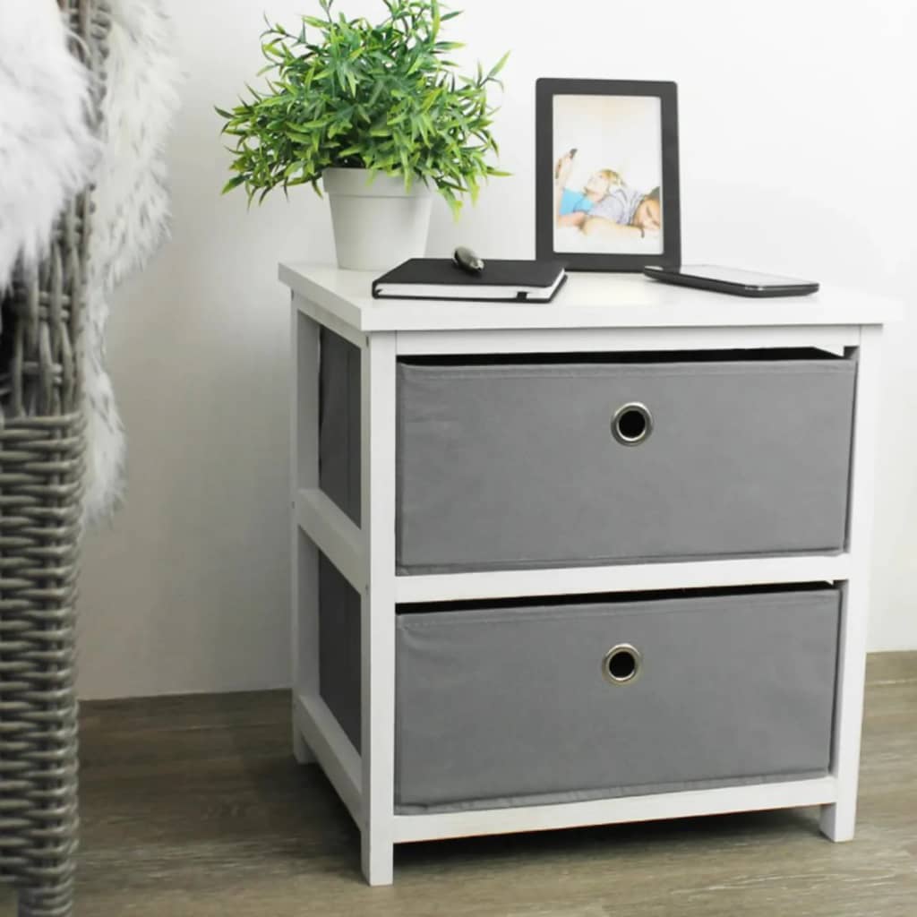 H&S Collection Storage Cabinet with 2 Drawers MDF - Chest of drawers