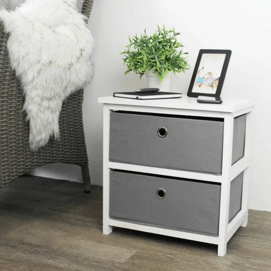 H&S Collection Storage Cabinet with 2 Drawers MDF - Chest of drawers
