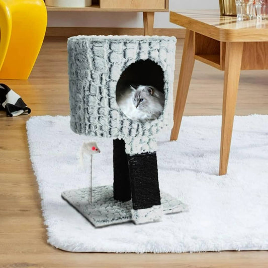 Pets Collection Cat Scratching Tree on Stand with Mouse 30x30x40 cm - Cat Furniture