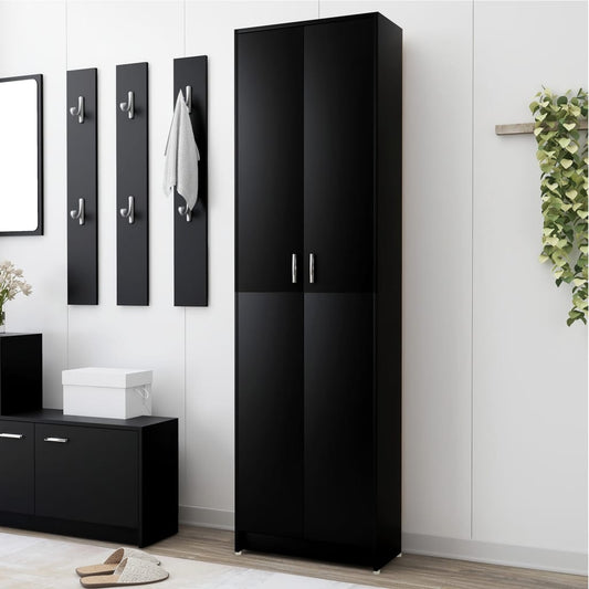 Hallway Wardrobe Black 55x25x189 cm Engineered Wood - Cupboards & Wardrobes