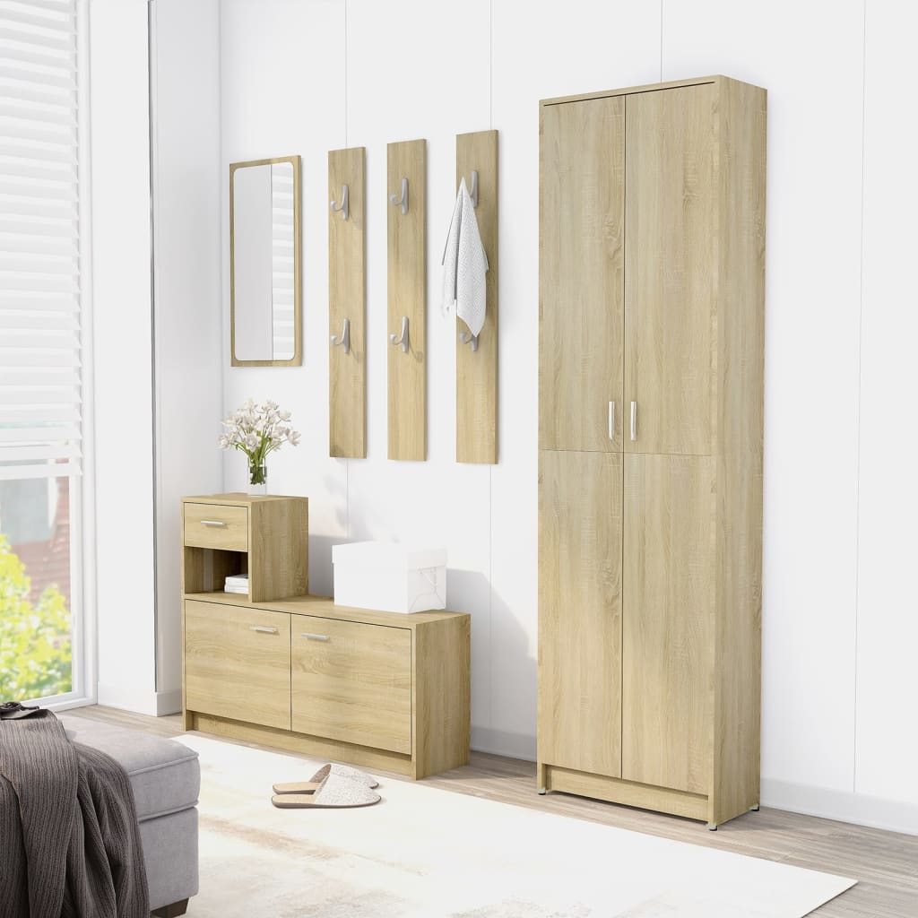 Hallway Wardrobe Sonoma Oak 55x25x189 cm Engineered Wood - Cupboards & Wardrobes