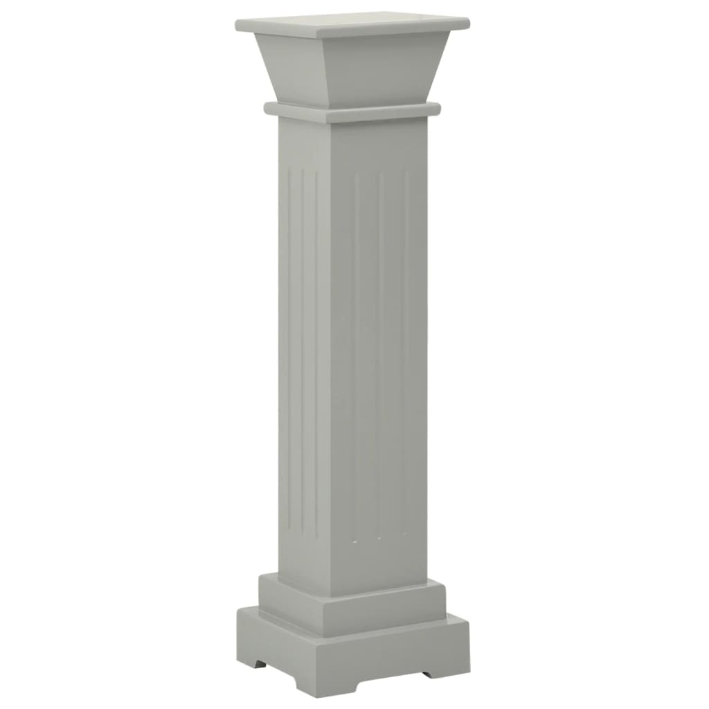 Classic Square Pillar Plant Stand Grey 17x17x66 cm MDF - Plant Stands