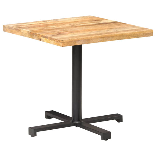 Bistro Table Square 80x80x75 cm Rough Mango Wood - Kitchen & Dining Room Tables