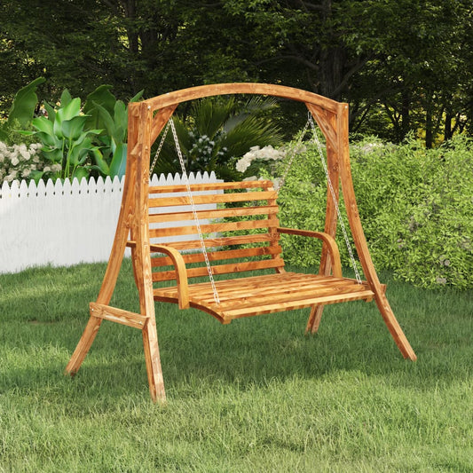 Swing Frame Solid Bent Wood with Teak Finish - Porch Swing Accessories
