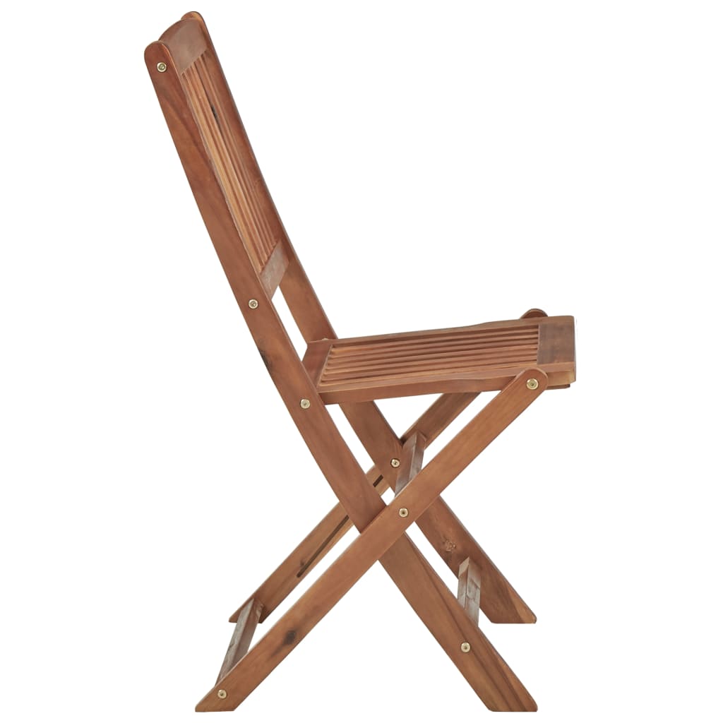Folding Outdoor Chairs 4 pcs Solid Acacia Wood - Outdoor Chairs
