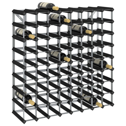 Wine Rack for 72 Bottles Black Solid Pine Wood - Wine Racks
